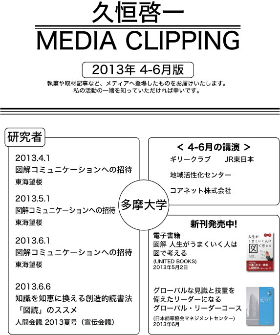 メディアクリッピング　2013年4月-6月号